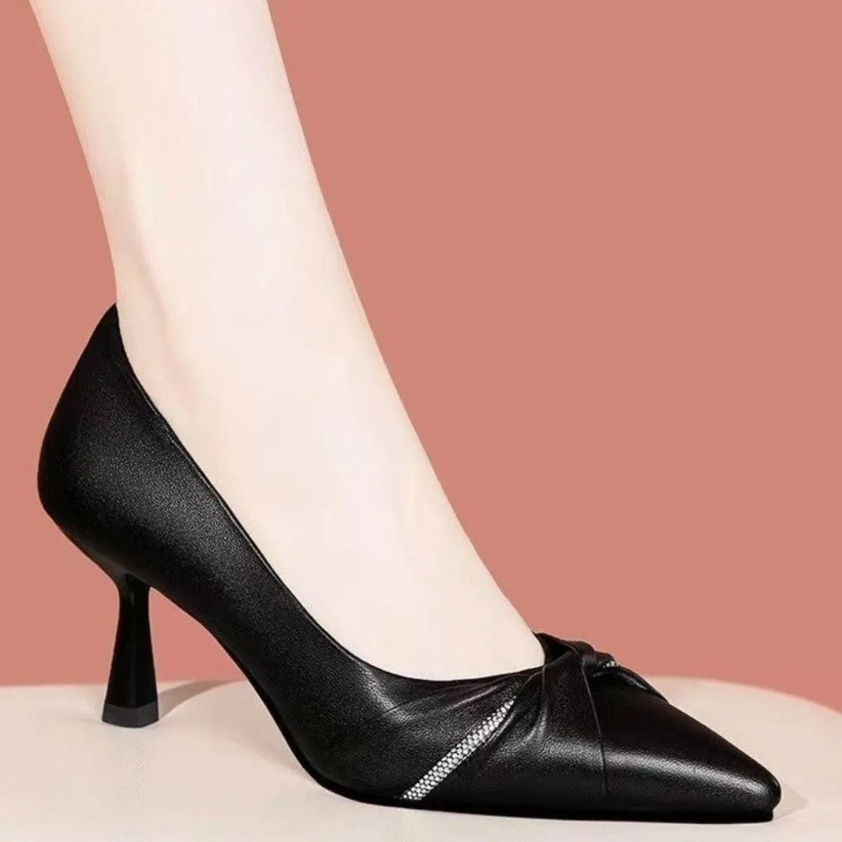Point Toe Flare Heels Pumps
