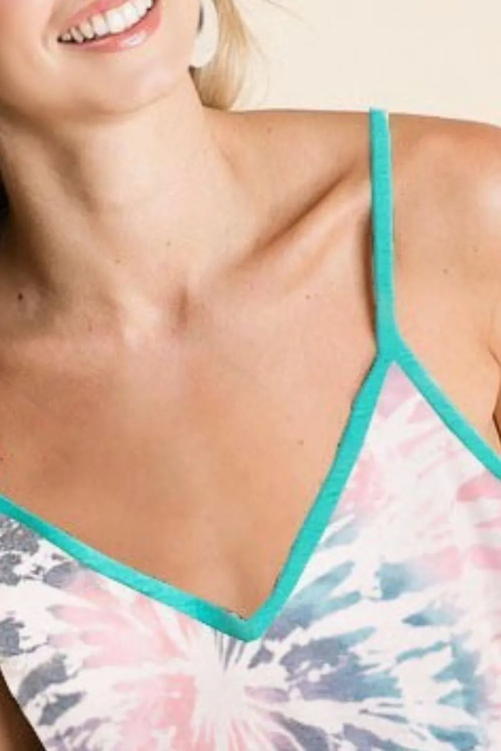 BiBi Tie Dye French Terry Knit Sleeveless Top