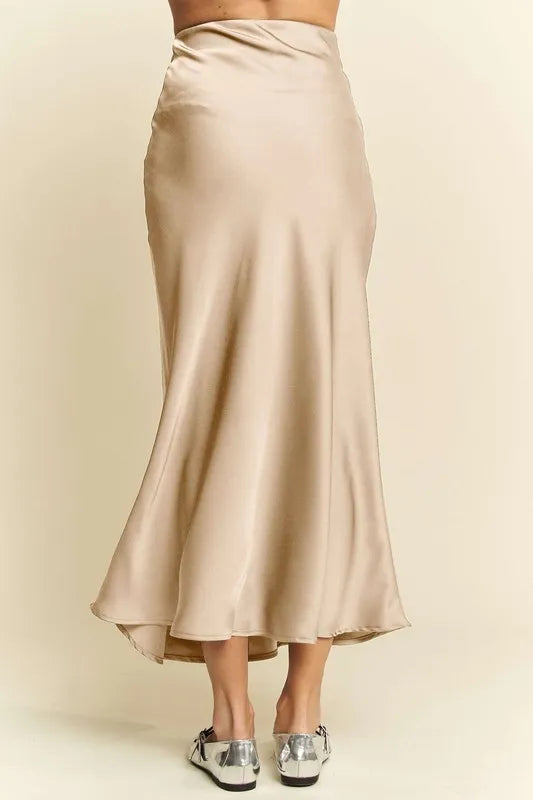 Davi & Dani High Waist Midi Skirt