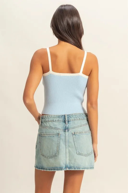 HYFVE Square Neck Ribbed Knit Cami