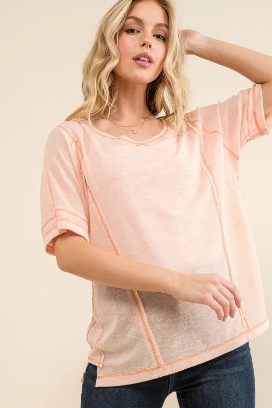 And The Why Vintage Slub Round Neck T-Shirt