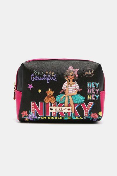 Nicole Lee USA Printed Extra Large Cosmetic Pouch Eye Contact One Size