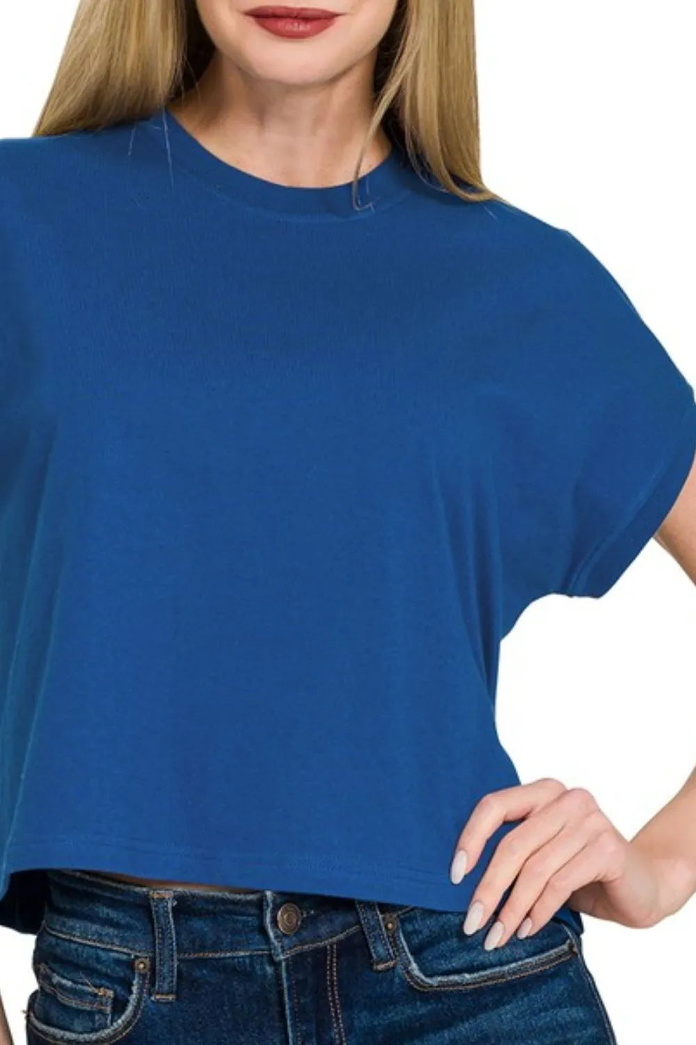 Zenana Premium Cotton Relaxed Crop Tee