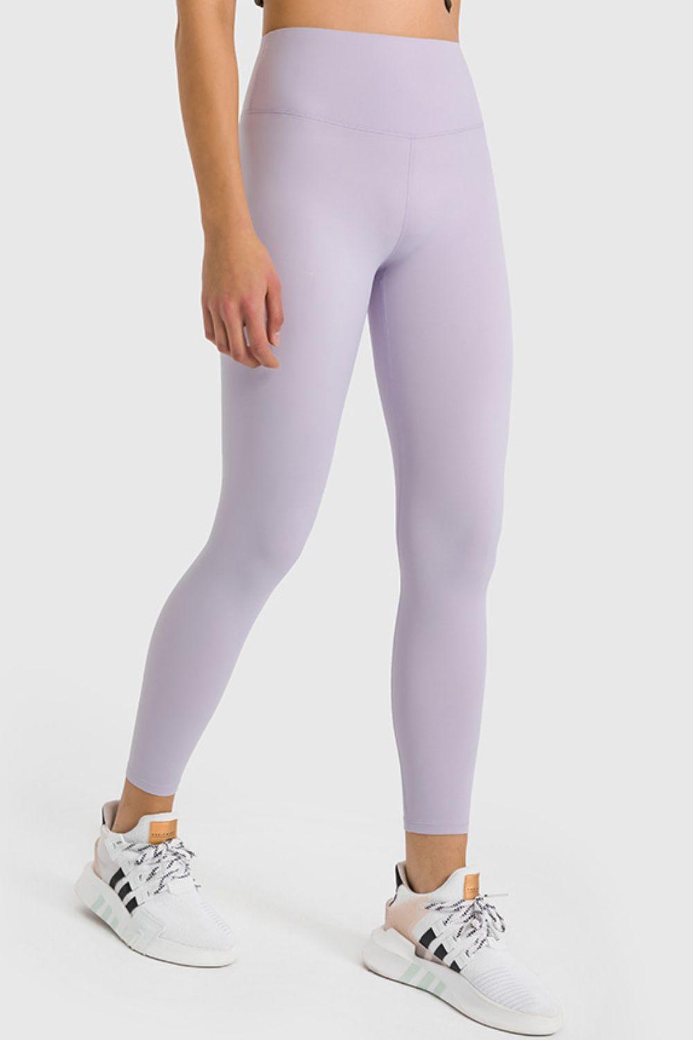 Millennia High Waist Ankle-Length Yoga Leggings Lilac