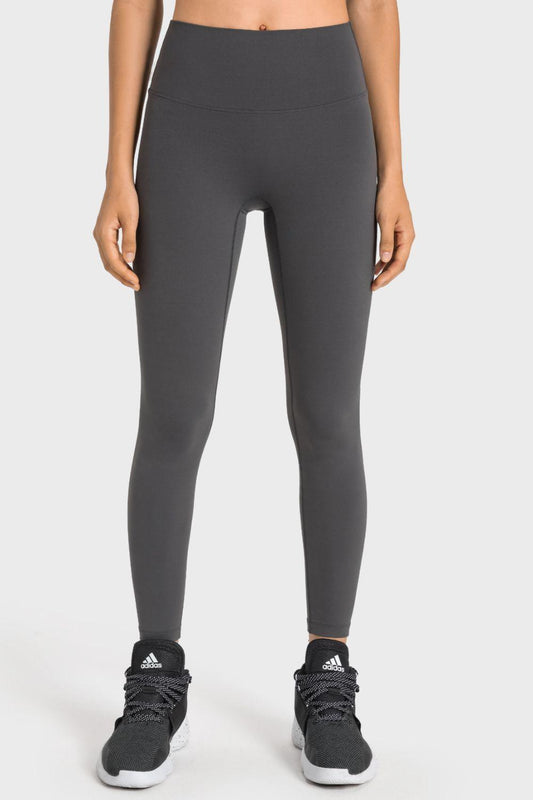 Millennia High-Rise Wide Waistband Yoga Leggings Gray