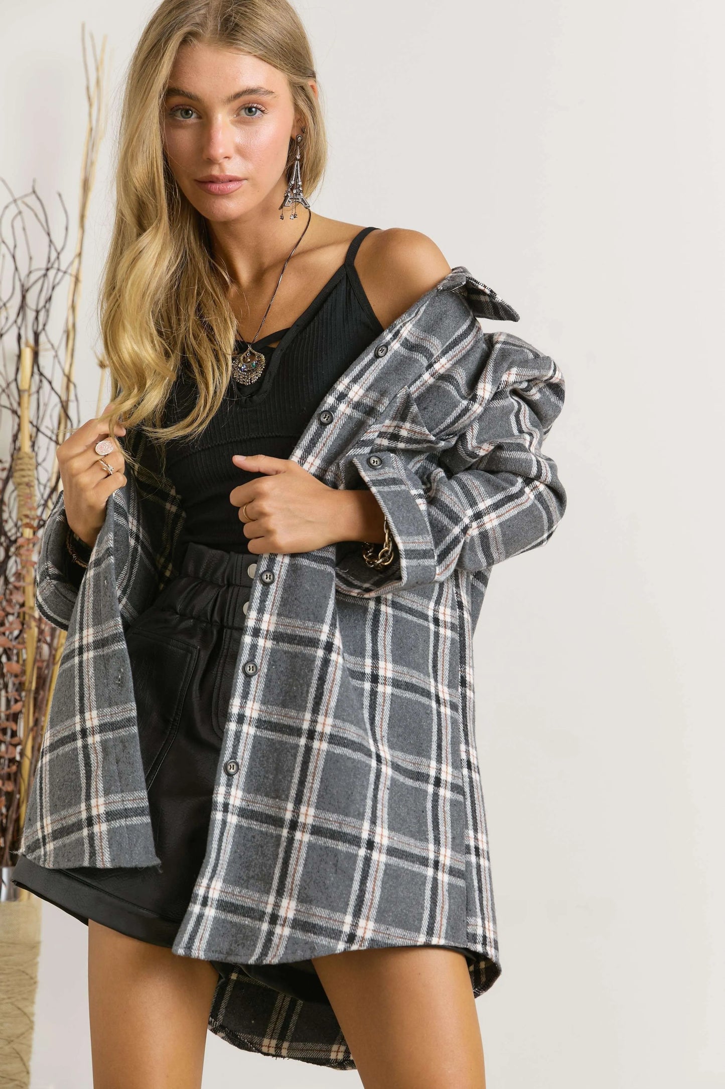 ADORA Button Down Flannel Shirt