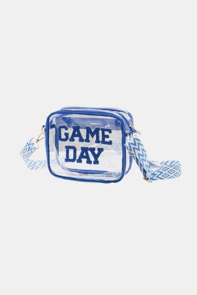 Zenana GAME DAY Stadium Approved Transparent Crossbody Bag Blue One Size