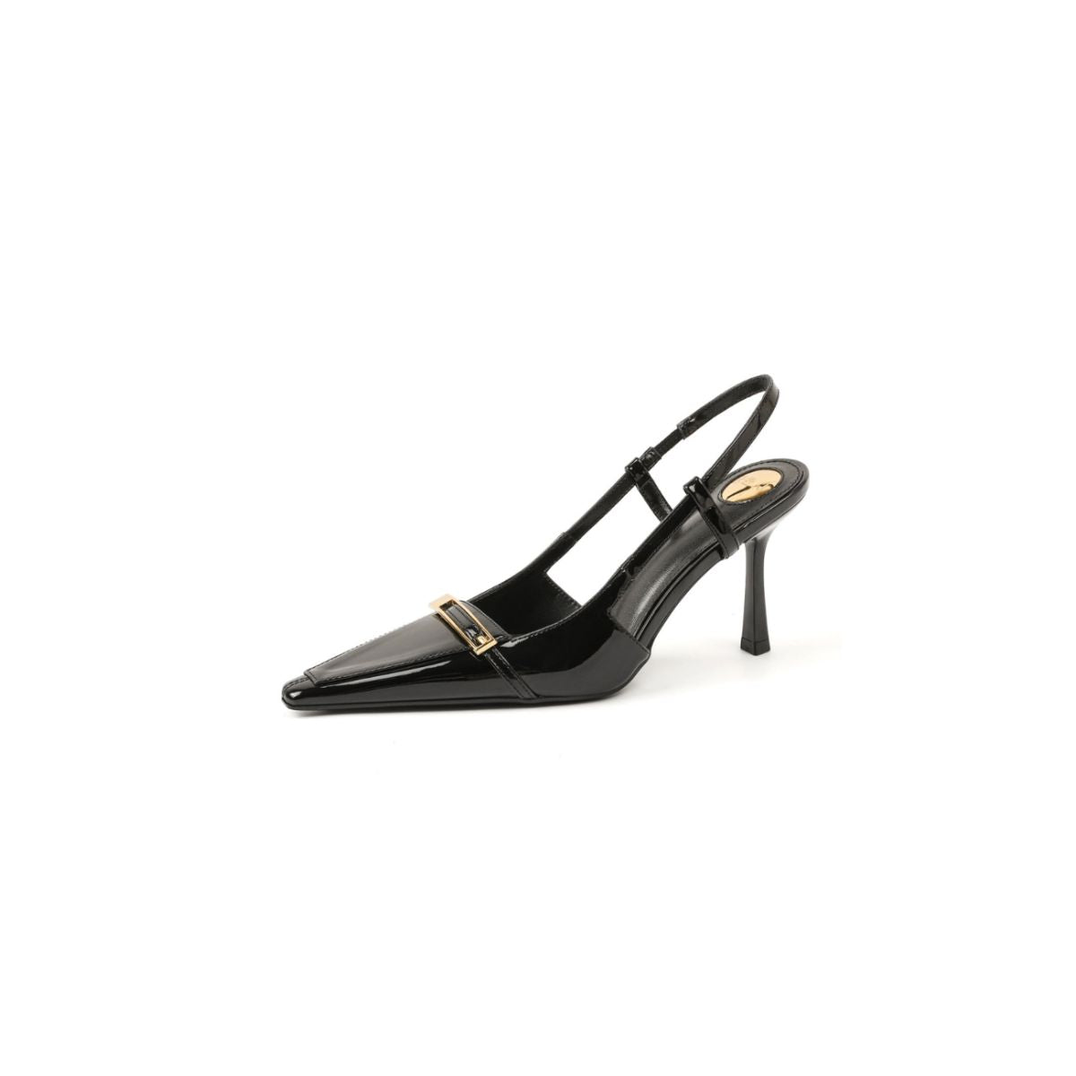 Point Toe Slingback Pumps Black