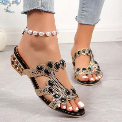 Women's Stylish Peep-Toe Chunky Heel Sandals