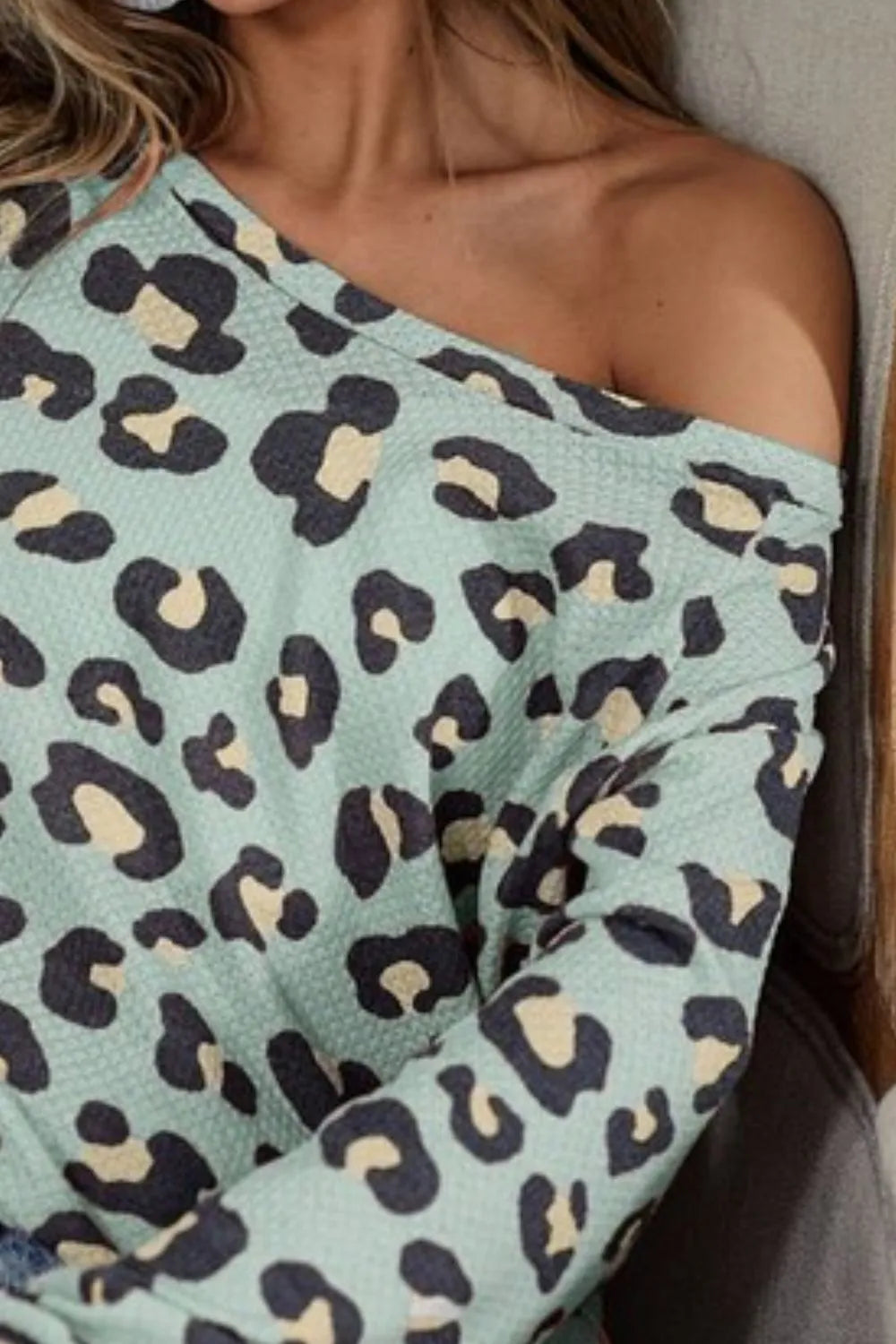 BiBi Leopard Hacci Knit Top