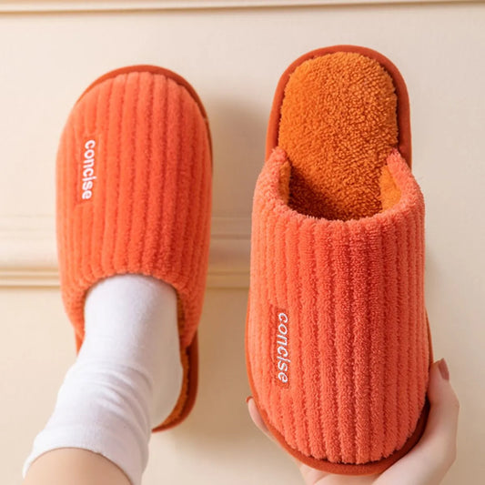 Round Toe Flats Slippers Orange