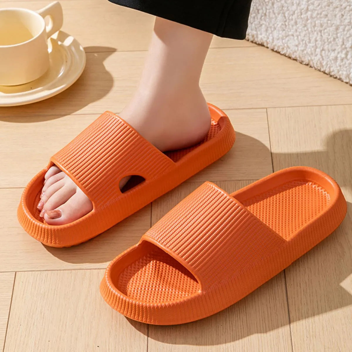 Open Toe Platform Slippers