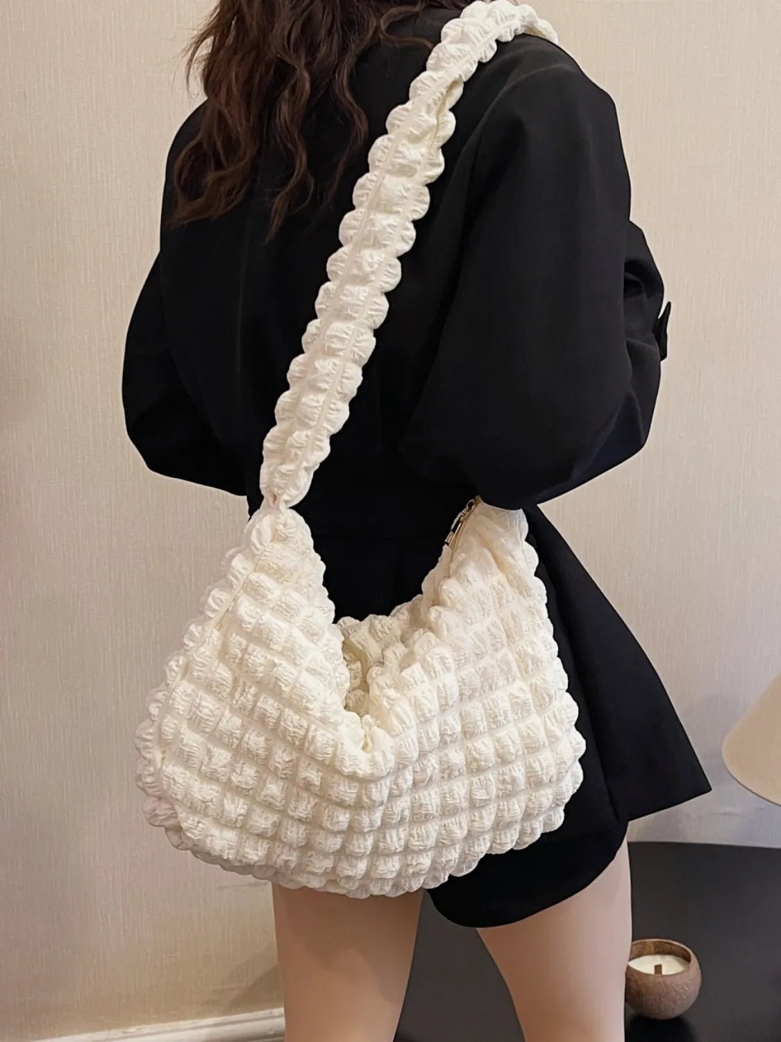 Cloud Puff Shoulder Bag Beige One Size