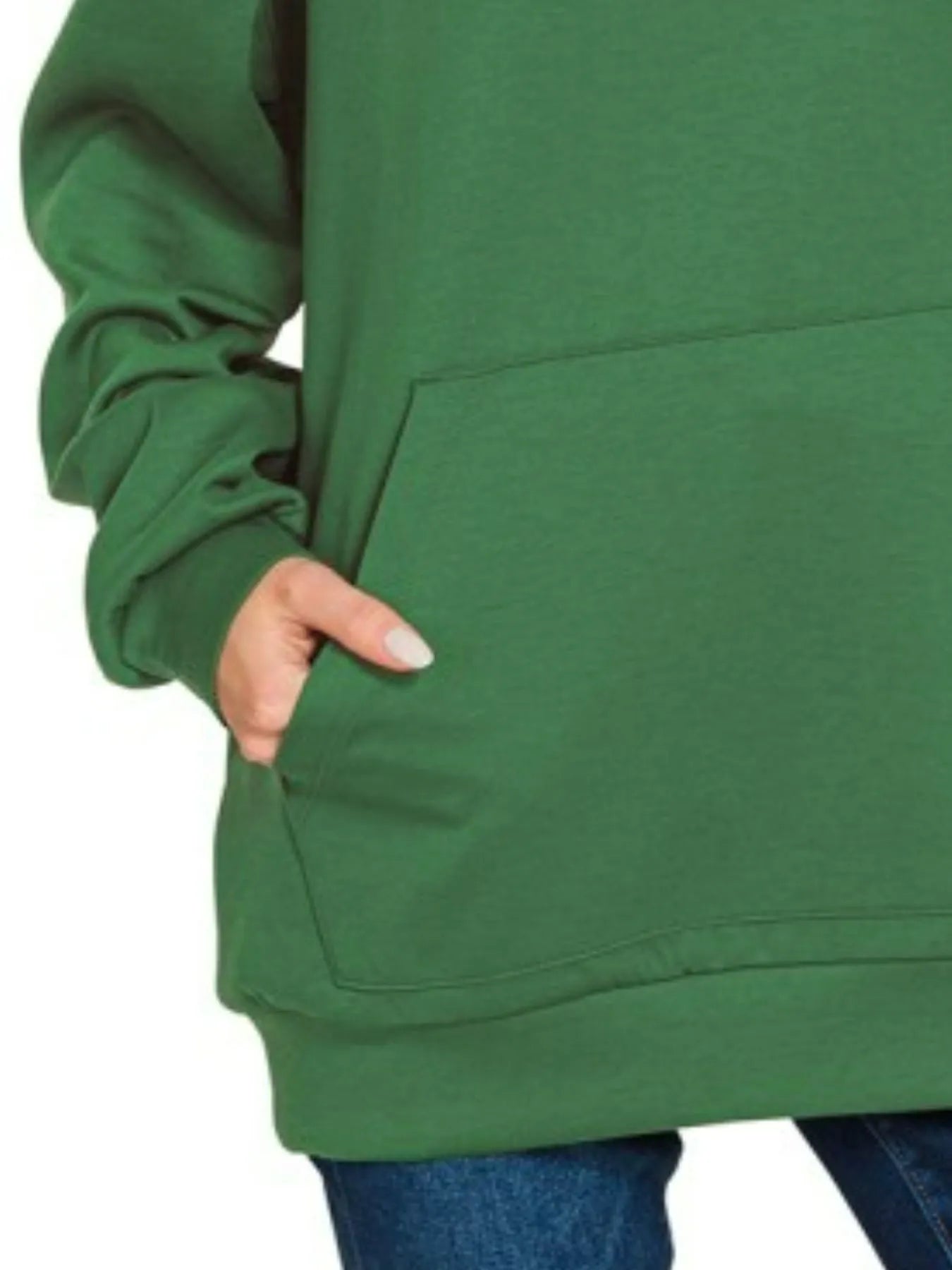 Zenana Oversized Scuba Hoodie with Kangaroo Pocket