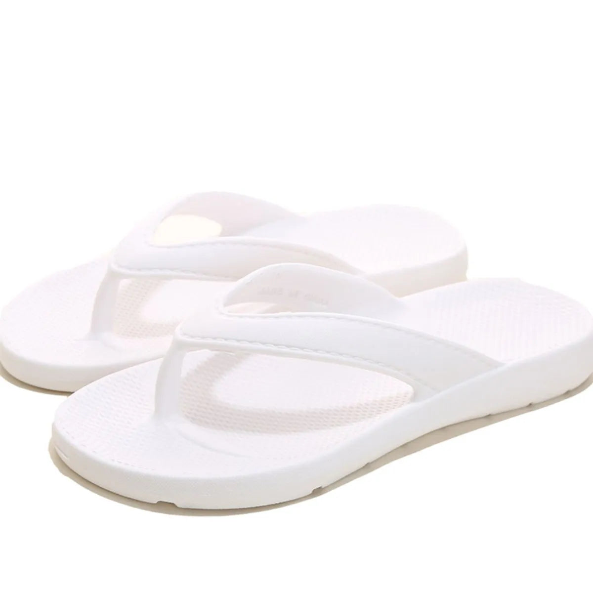 Toe Post Platform Slippers White
