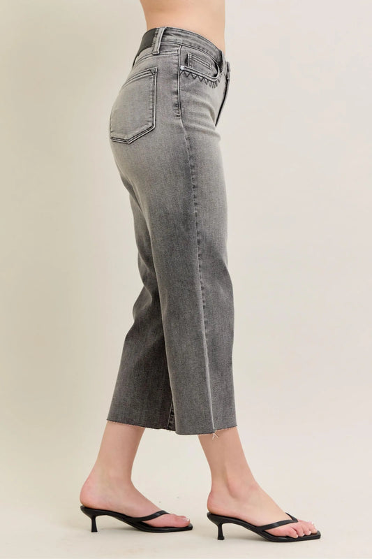 Judy Blue Full Size Wide Leg Capris Jeans Plus Size