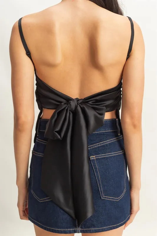 HYFVE Satin Back Tie Detail Cami