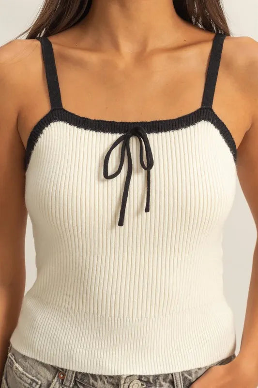 HYFVE Square Neck Ribbed Knit Cami