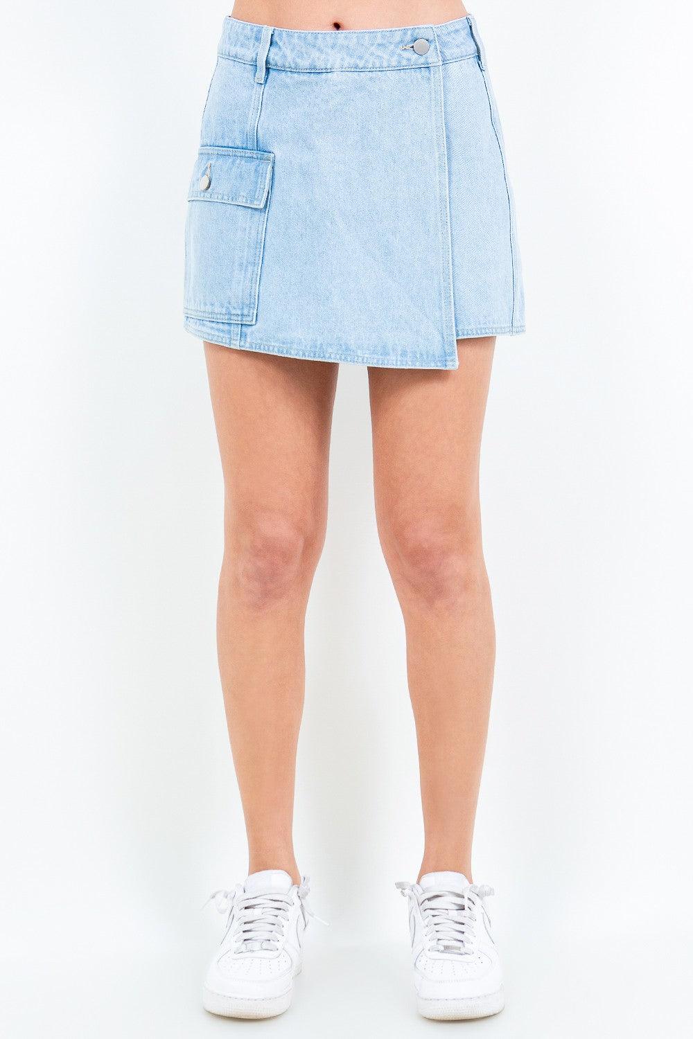 American Bazi Cargo Pocket Mini Skort LT Blue