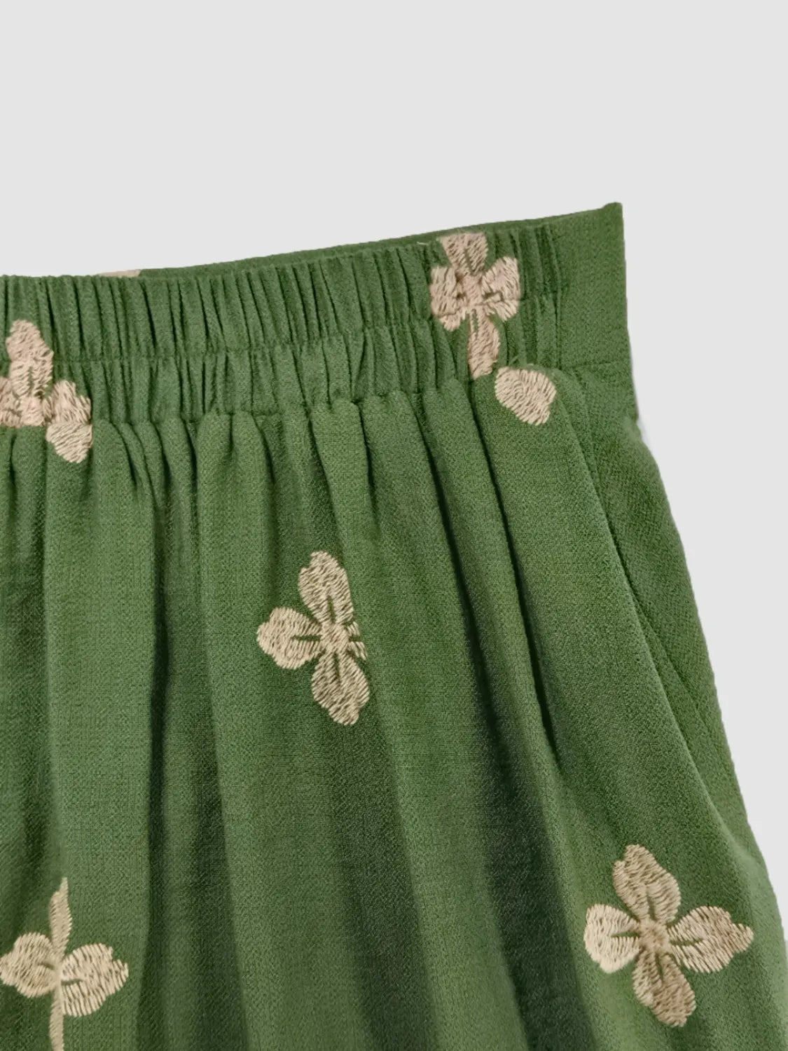 Embroidered Square Neck Cami and Skirt Set