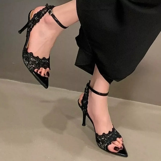 Open Toe Stiletto Sandals