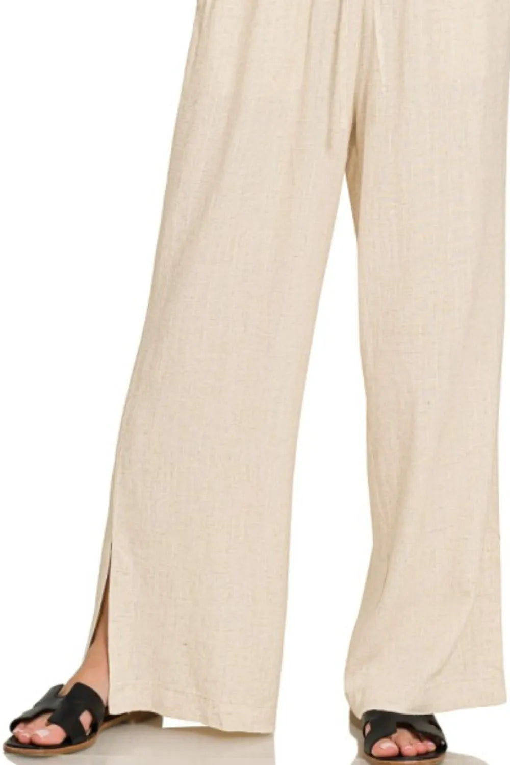 Zenana Linen Drawstring Pants