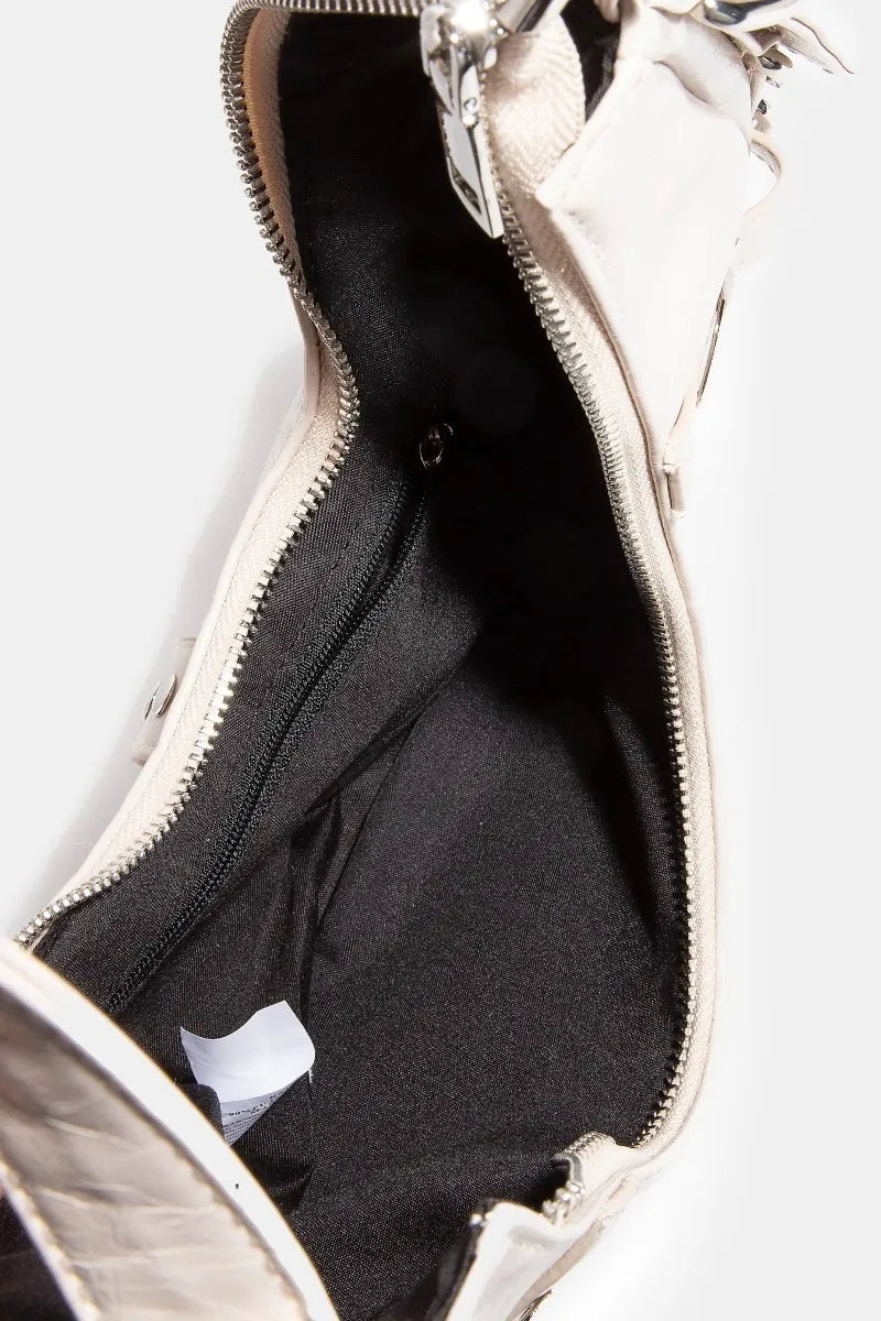 Fame Multi Belt Strap Accent Shoulder Bag