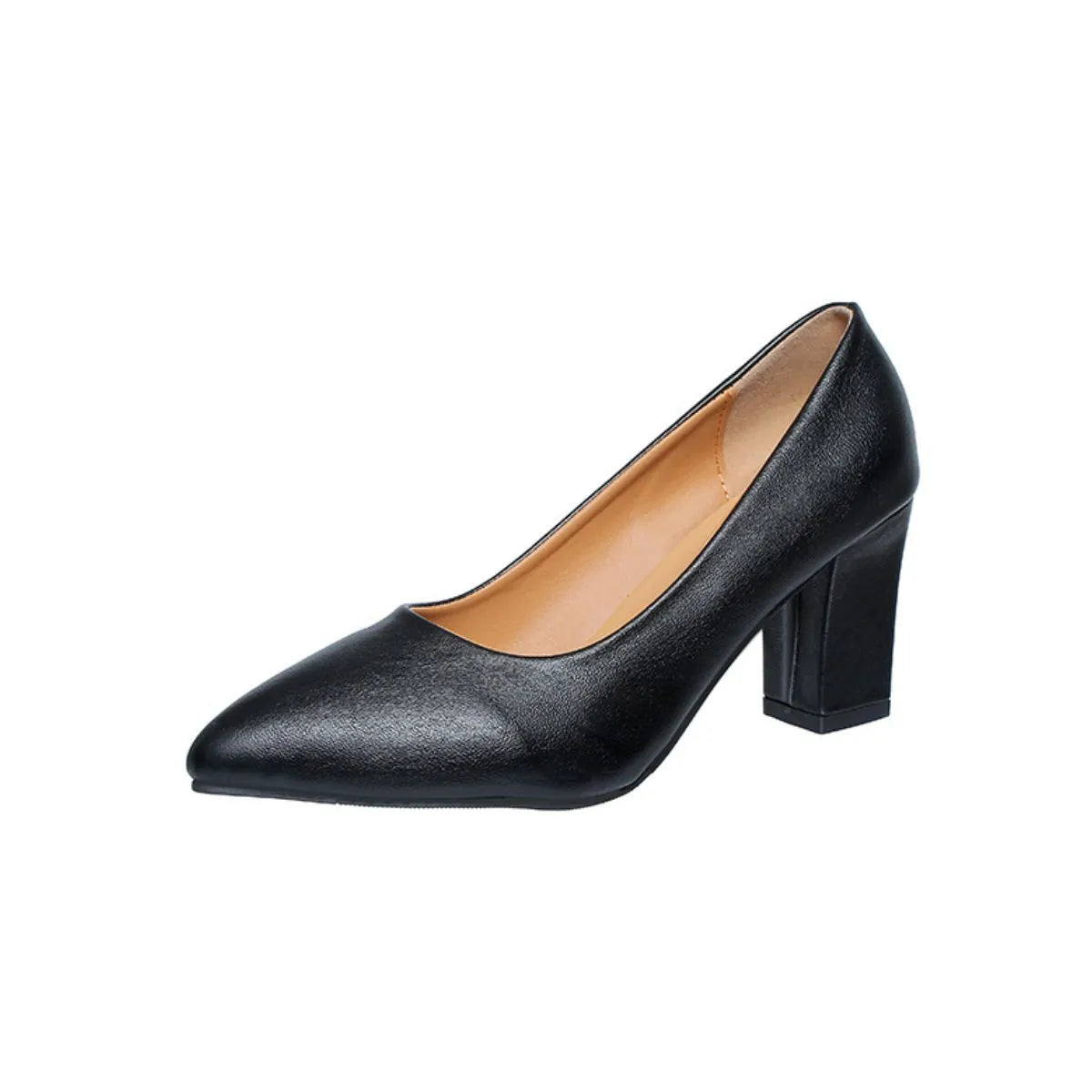 Point Toe Block Heels Pumps