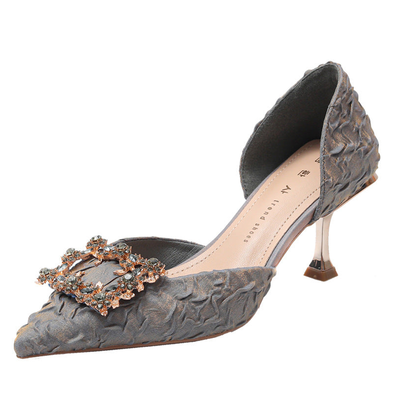 Point Toe Flare Heels Pumps