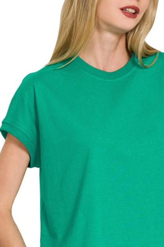 Zenana Premium Cotton Relaxed Crop Tee