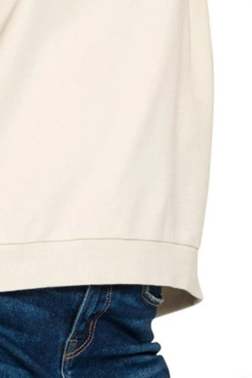 Zenana French Terry Round Neck Cap Sleeve T-Shirt