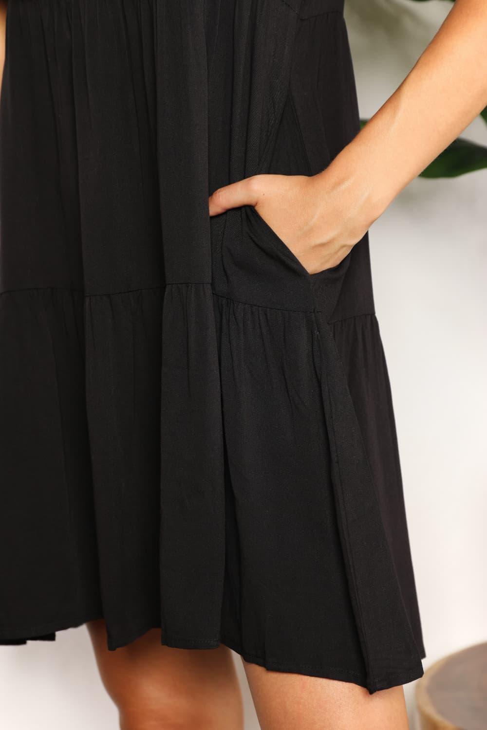 Double Take V-Neck Flounce Sleeve Dress for Effortless Style