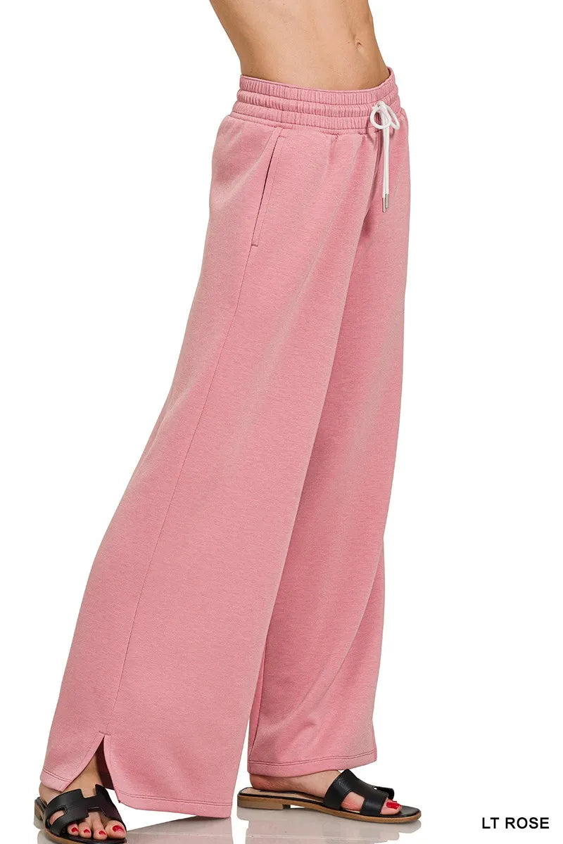 Zenana Scuba Drawstring Pants