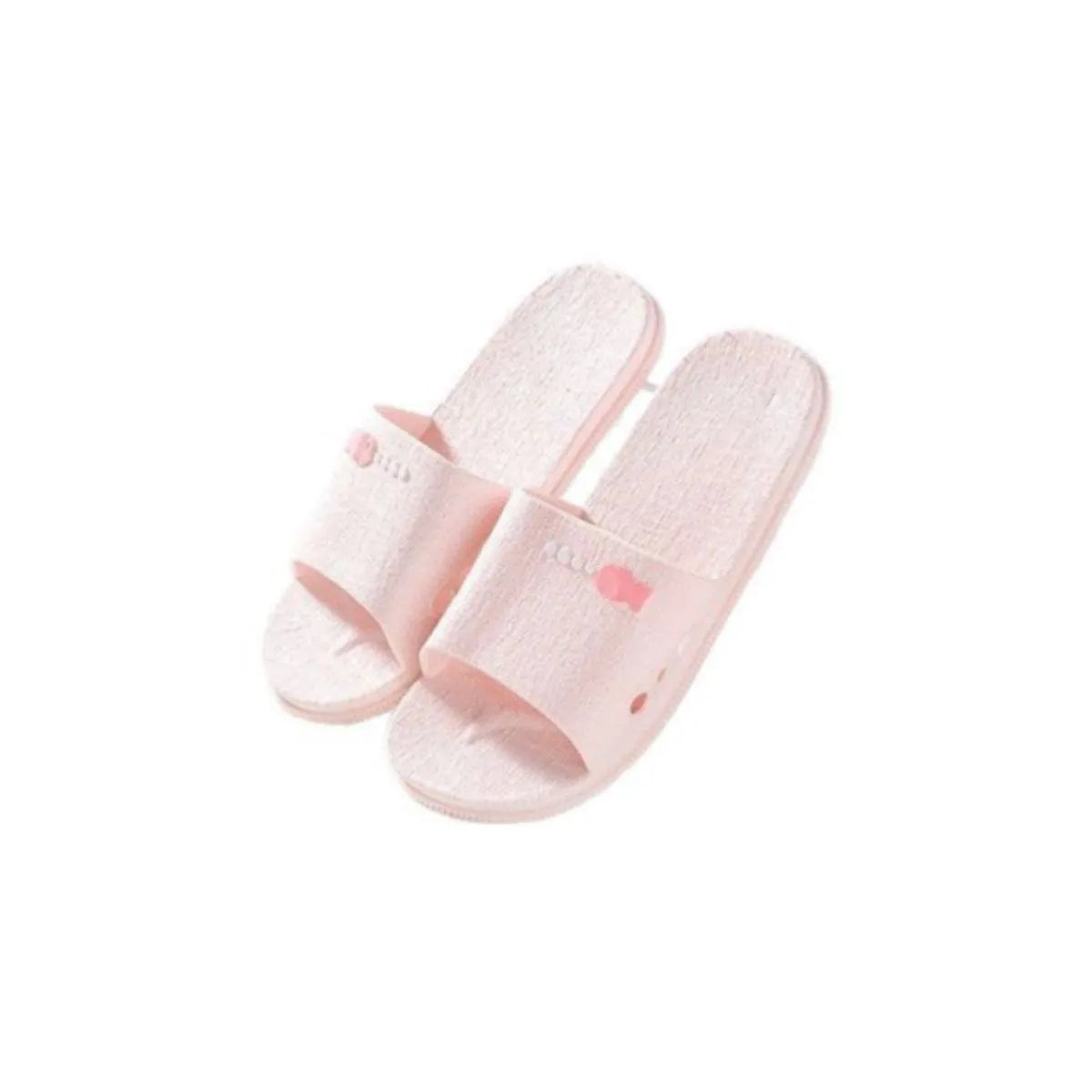 Open Toe Flats Slippers Pink