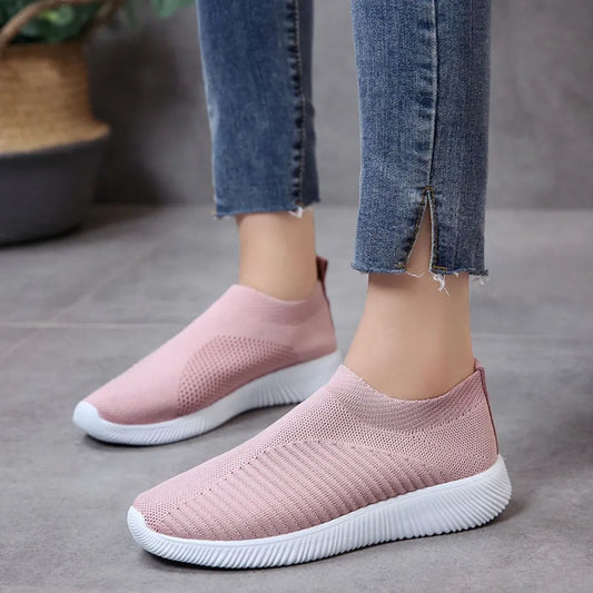 Breathable Mesh Slip-On Athletic Pink