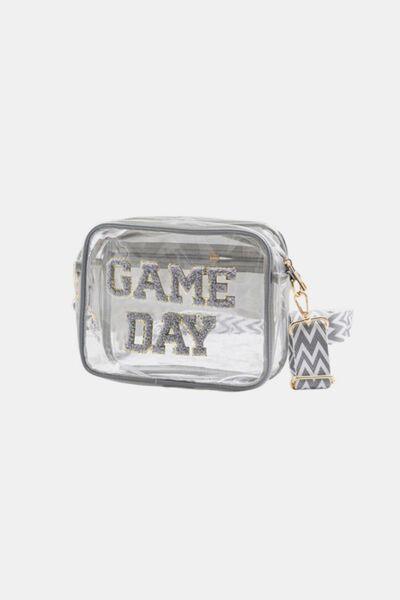 Zenana GAME DAY Stadium Approved Transparent Crossbody Bag Grey One Size