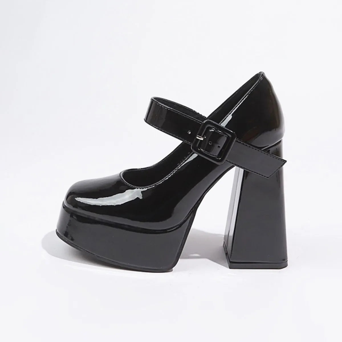Square Toe Block Heels Pumps