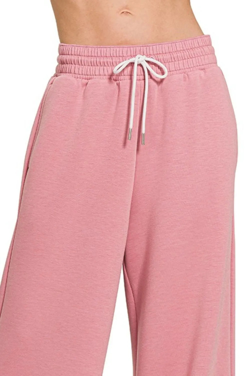 Zenana Scuba Drawstring Pants