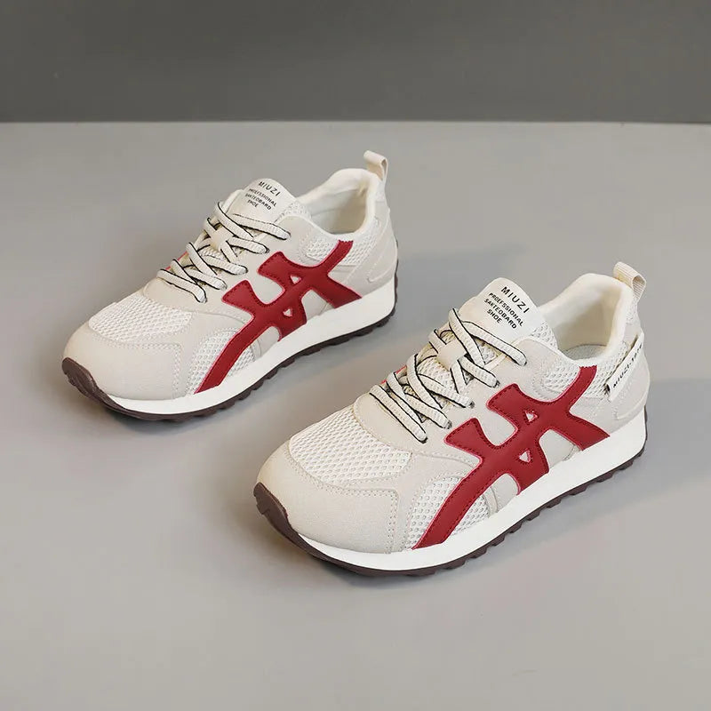 Contrast Mesh Round Toe Athletic