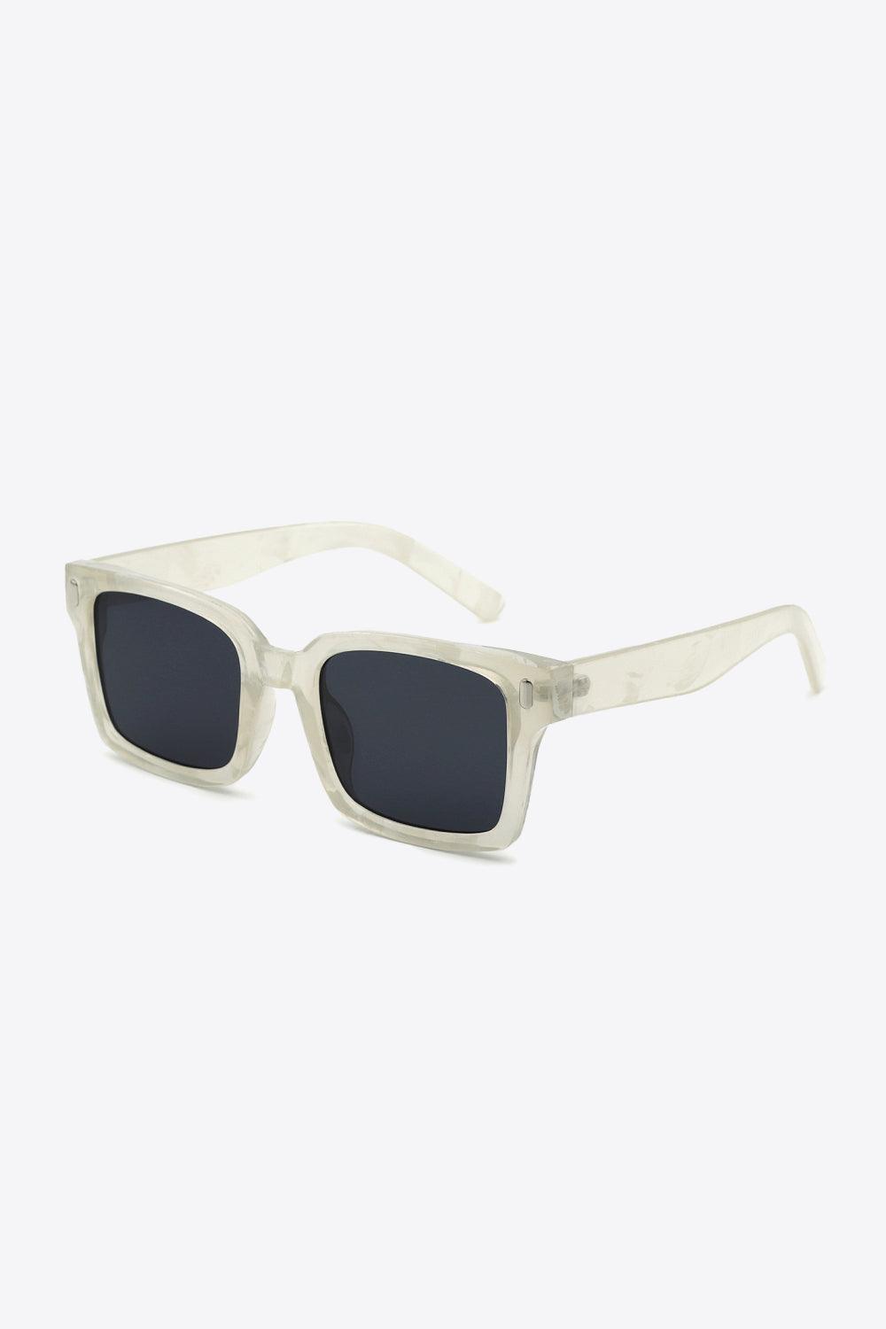 UV400 Polycarbonate Square Sunglasses Transparent One Size
