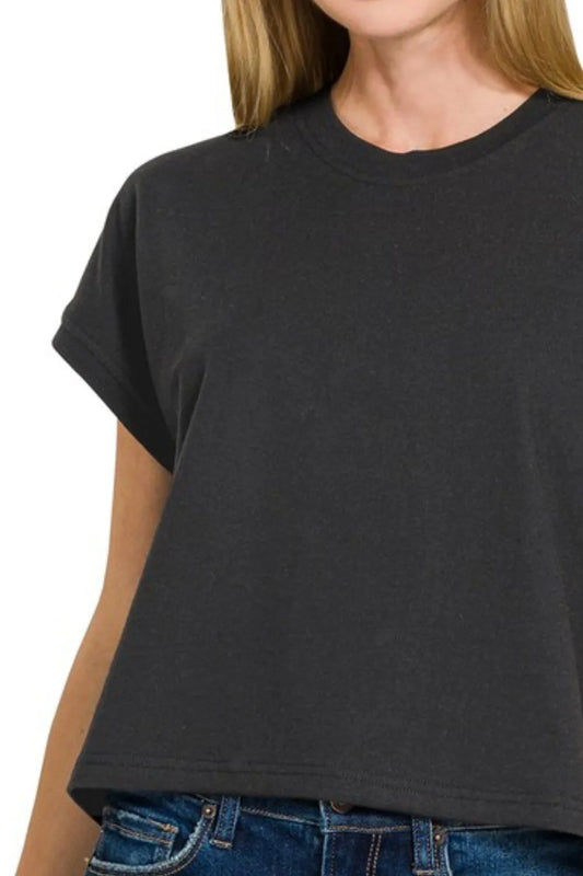 Zenana Premium Cotton Relaxed Crop Tee