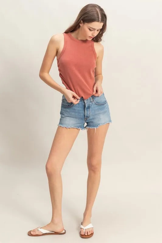 HYFVE Mineral Wash Rib Knit Tank