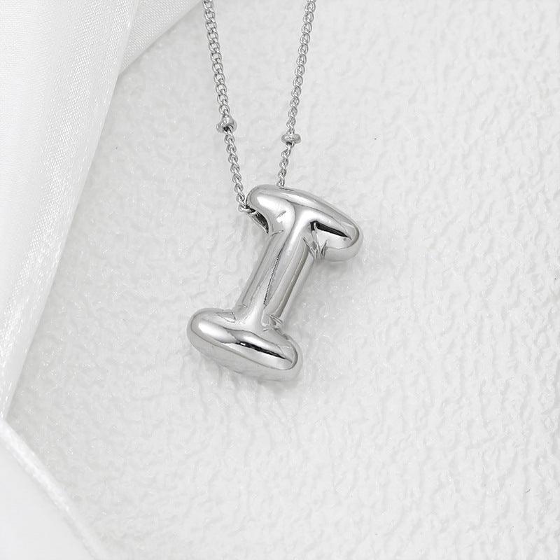 Copper Bubble Letter Pendant Necklace Style I One Size