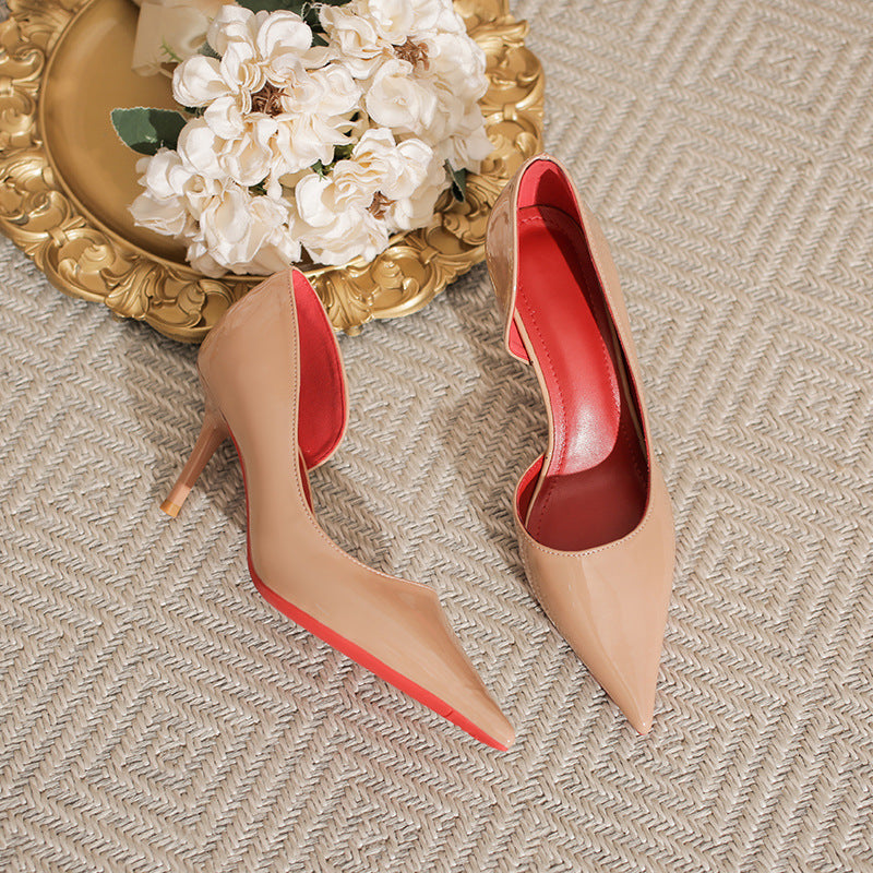 Point Toe Stiletto Pumps Watermelon pink