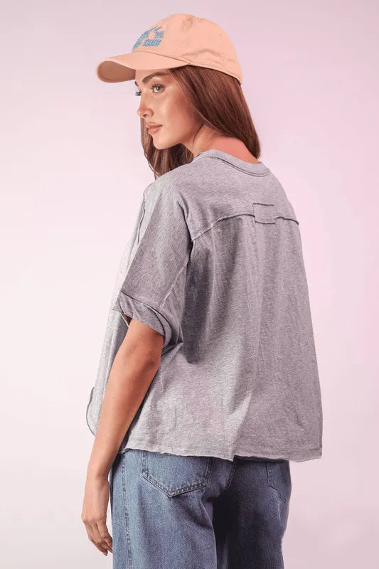 VERY J Round Neck Short Sleeve T-Shirt