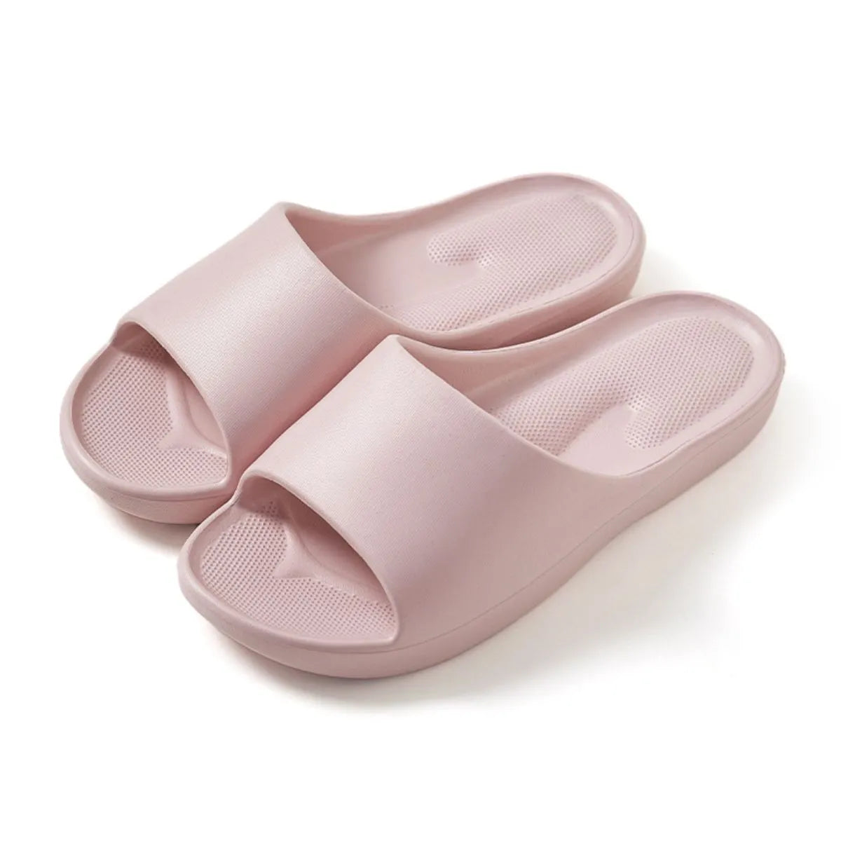 Open Toe Flats Slippers Pale Blush