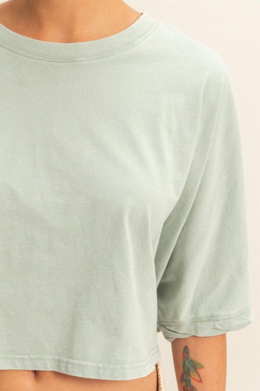 HYFVE Lightweight Round Neck Batwing Sleeve T-Shirt