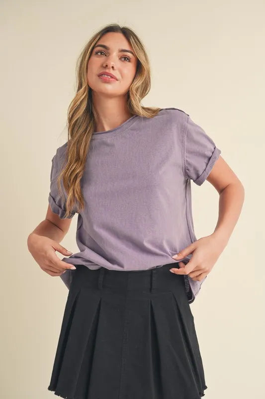 Aemi+Co Pleated Denim Mini Skirt