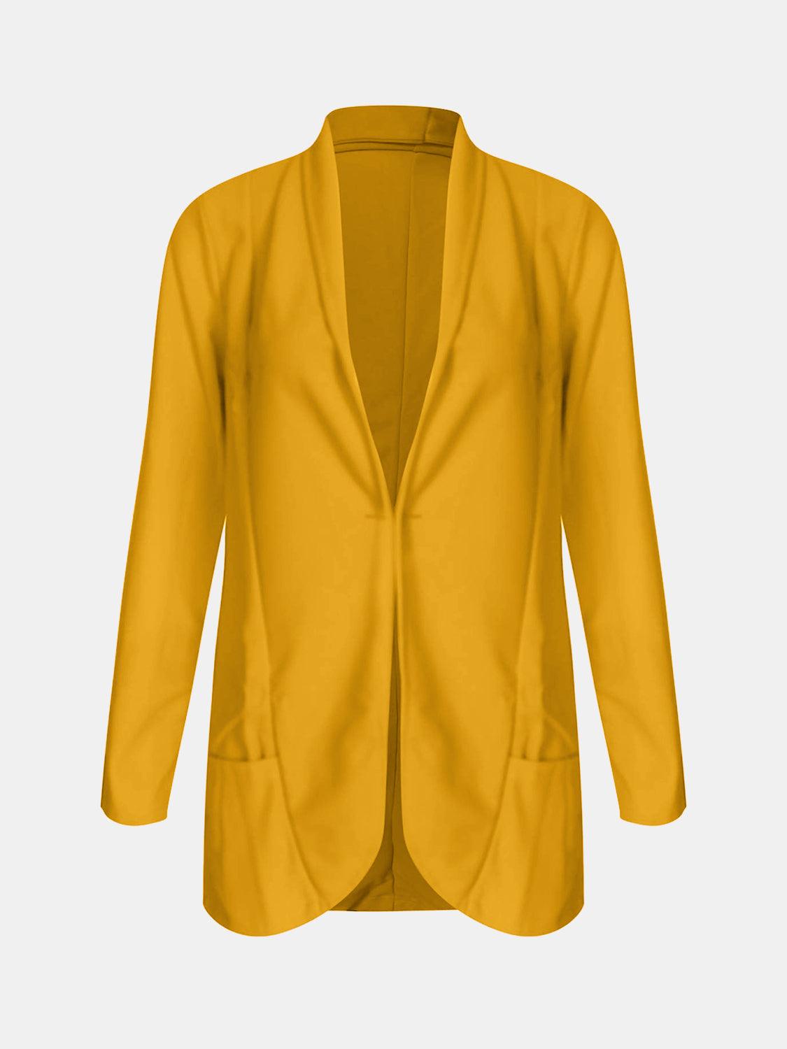 Collared Neck Long Sleeve Blazer