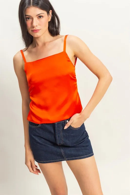 HYFVE Satin Back Tie Detail Cami